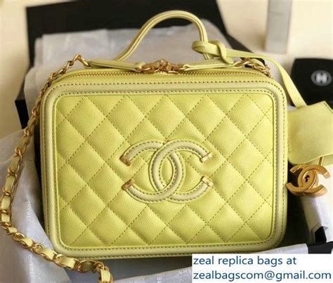 chanel yellow vanity case|Chanel vanity case original.